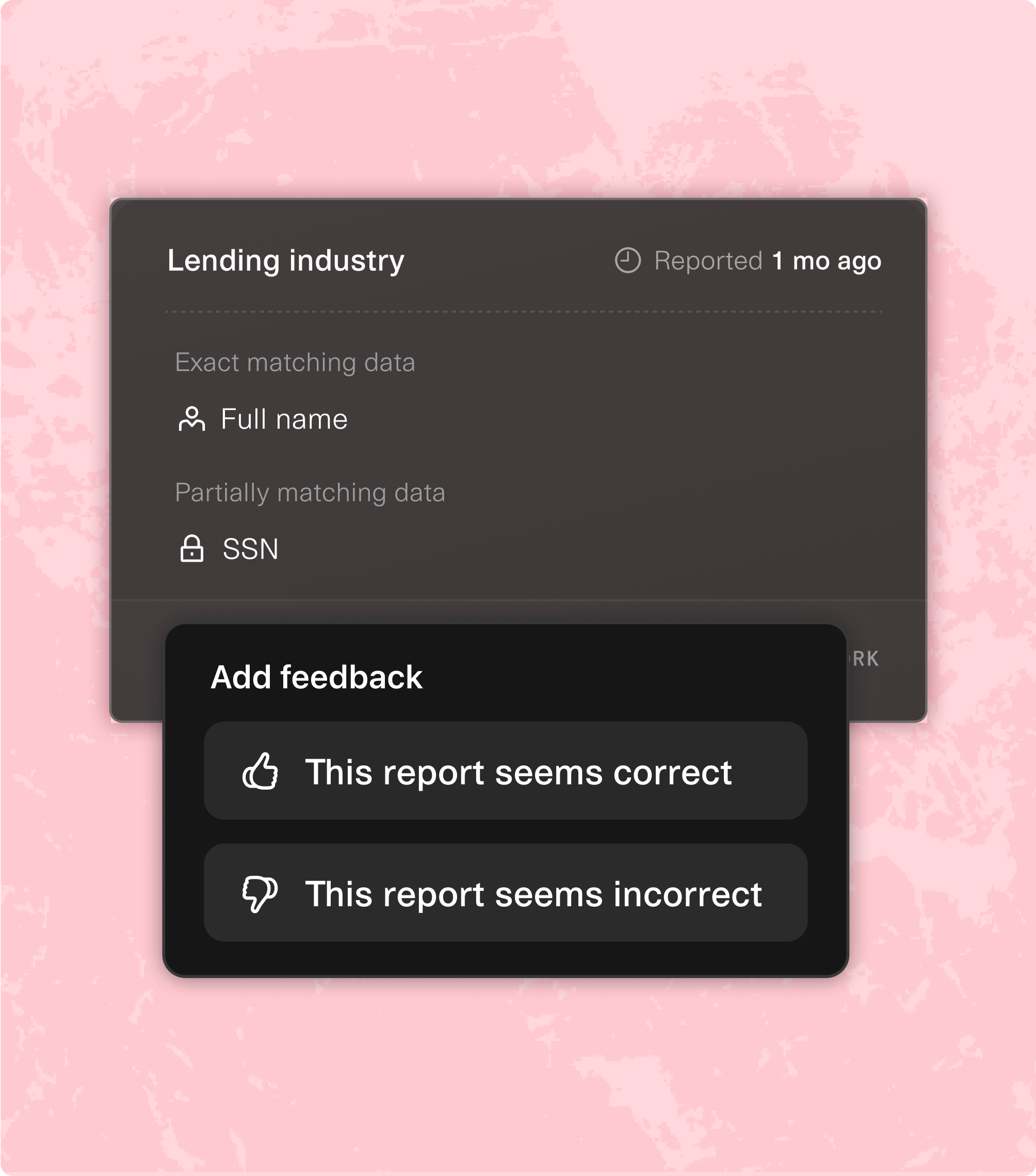report with add feedback option